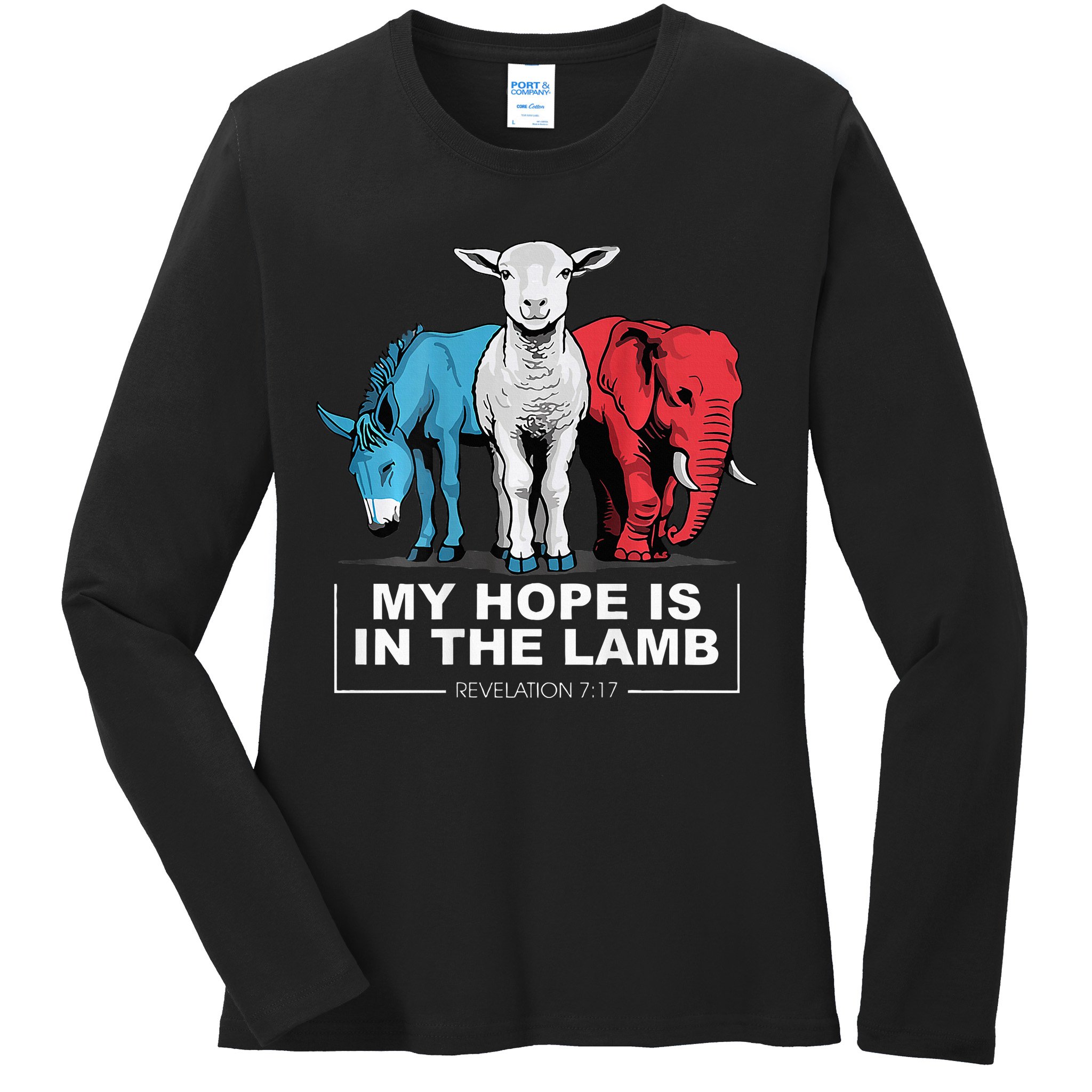 My Hope Is In The Lamb Ladies Long Sleeve Shirt