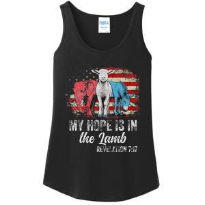 My Hope Is In The Lamb Funny Scripture Elephant Donkey Us Ladies Essential Tank