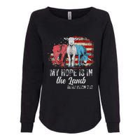 My Hope Is In The Lamb Funny Scripture Elephant Donkey Us Womens California Wash Sweatshirt