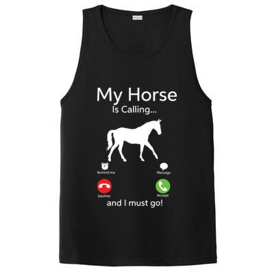 My Horse Is Calling And I Must Go Shirts Apparel Ruffle PosiCharge Competitor Tank