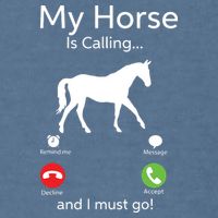 My Horse Is Calling And I Must Go Shirts Apparel Ruffle Garment-Dyed Sweatshirt
