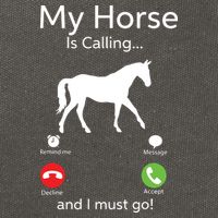 My Horse Is Calling And I Must Go Shirts Apparel Ruffle Cotton Canvas Backpack