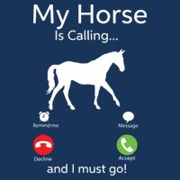 My Horse Is Calling And I Must Go Shirts Apparel Ruffle Cool Comfort Performance Bucket Hat