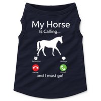 My Horse Is Calling And I Must Go Shirts Apparel Ruffle Doggie Tank