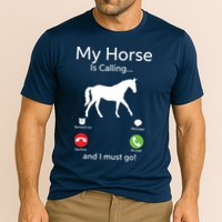 My Horse Is Calling And I Must Go Shirts Apparel Ruffle Performance Shirt