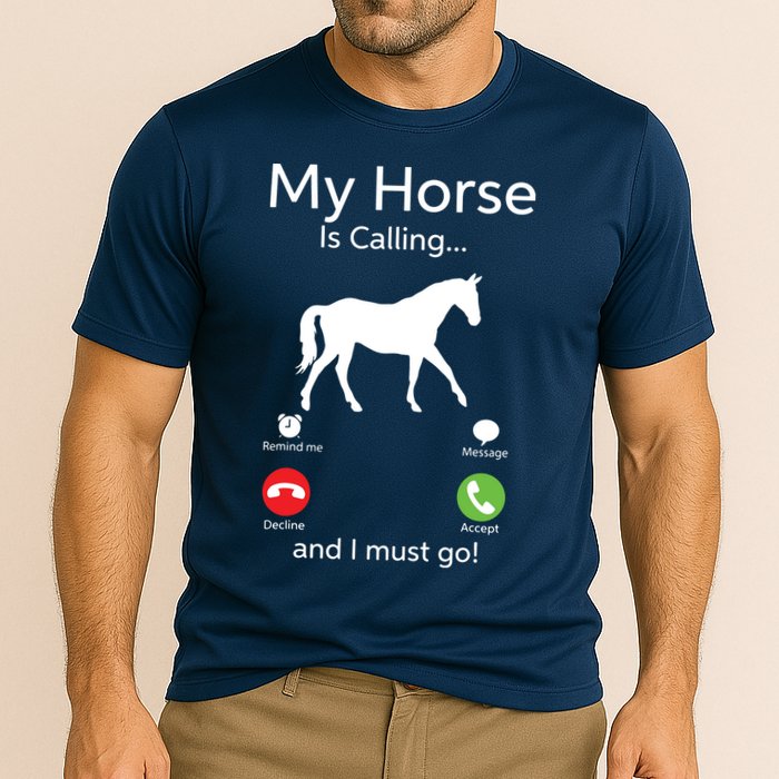 My Horse Is Calling And I Must Go Shirts Apparel Ruffle Performance Shirt