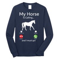 My Horse Is Calling And I Must Go Shirts Apparel Ruffle Long Sleeve Shirt