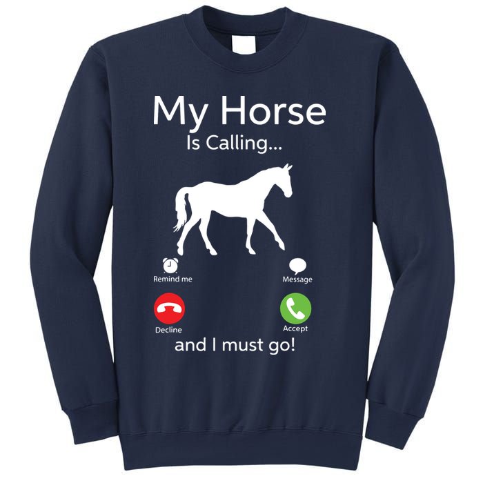 My Horse Is Calling And I Must Go Shirts Apparel Ruffle Sweatshirt