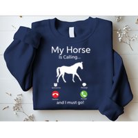 My Horse Is Calling And I Must Go Shirts Apparel Ruffle Sweatshirt