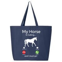 My Horse Is Calling And I Must Go Shirts Apparel Ruffle 25L Jumbo Tote