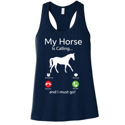 My Horse Is Calling And I Must Go Shirts Apparel Ruffle Womens Tank Top