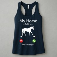 My Horse Is Calling And I Must Go Shirts Apparel Ruffle Womens Tank Top