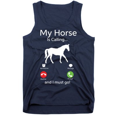 My Horse Is Calling And I Must Go Shirts Apparel Ruffle Tank Top