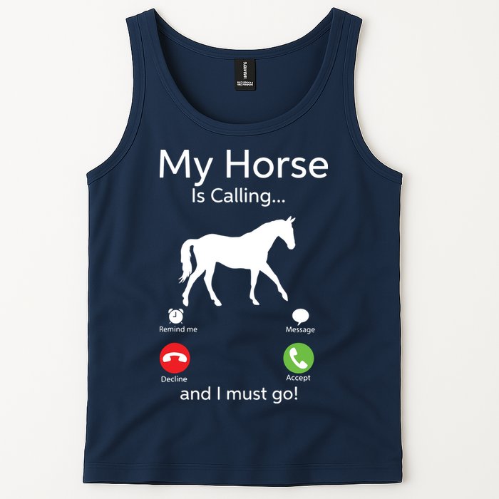 My Horse Is Calling And I Must Go Shirts Apparel Ruffle Tank Top