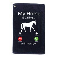 My Horse Is Calling And I Must Go Shirts Apparel Ruffle Golf Towel