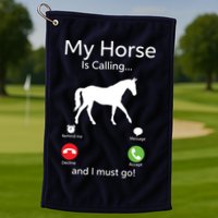 My Horse Is Calling And I Must Go Shirts Apparel Ruffle Golf Towel