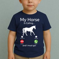 My Horse Is Calling And I Must Go Shirts Apparel Ruffle Toddler T-Shirt