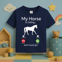 My Horse Is Calling And I Must Go Shirts Apparel Ruffle Toddler T-Shirt
