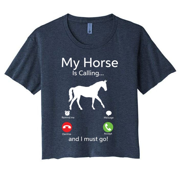 My Horse Is Calling And I Must Go Shirts Apparel Ruffle Crop Top