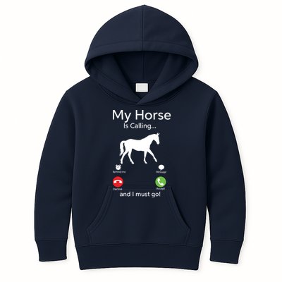 My Horse Is Calling And I Must Go Shirts Apparel Ruffle Kids Hoodie