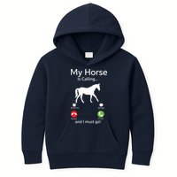 My Horse Is Calling And I Must Go Shirts Apparel Ruffle Kids Hoodie