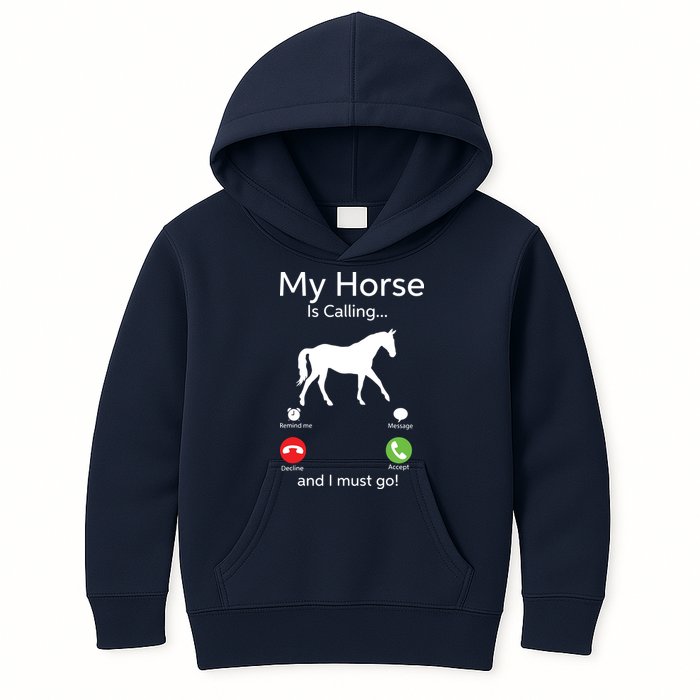 My Horse Is Calling And I Must Go Shirts Apparel Ruffle Kids Hoodie