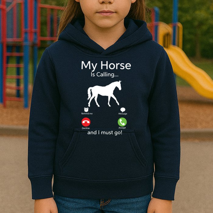 My Horse Is Calling And I Must Go Shirts Apparel Ruffle Kids Hoodie