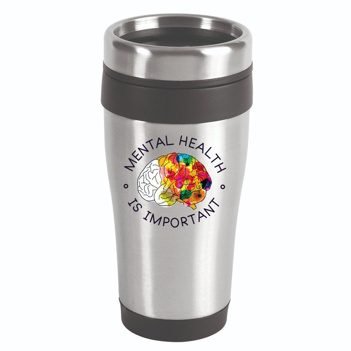 Mental Health Is Important Awareness 16oz Travel Tumbler