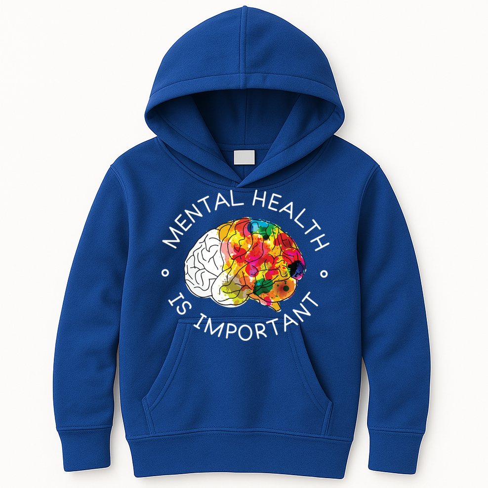 Mental Health Is Important Awareness Kids Hoodie