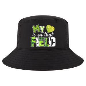 My Heart Is On That Field Tennis Leopard Tennis Mom Gift Cool Comfort Performance Bucket Hat