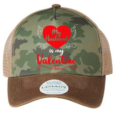 My Husband Is My Valentine Gift Husband Valentine's Day Premium Legacy Tie Dye Trucker Hat