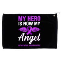 My Hero Is Now My Angel Dementia Awareness Alzheimer Grommeted Golf Towel