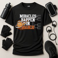 Miracles Happen In March Basketball Madness Brackets Gift Cooling Performance Crew T-Shirt