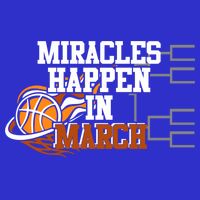Miracles Happen In March Basketball Madness Brackets Gift V-Neck T-Shirt