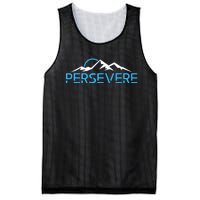 Mountains Hiking Inspiration Persevere Mesh Reversible Basketball Jersey Tank