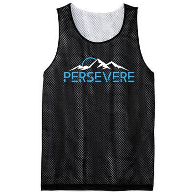 Mountains Hiking Inspiration Persevere Mesh Reversible Basketball Jersey Tank