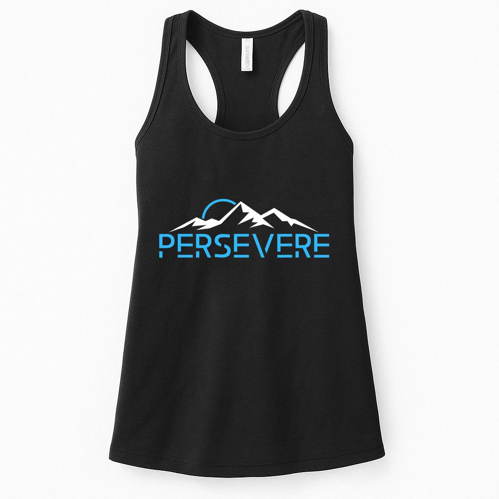 Mountains Hiking Inspiration Persevere Womens Tank Top
