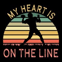 My Heart Is On The Line Football Offense Retro Design Wool Snapback Cap