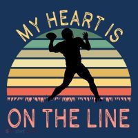 My Heart Is On The Line Football Offense Retro Design 7-Panel Snapback Hat
