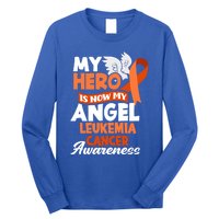 My Hero Is Now My Angel Support Leukemia Cancer Awareness Cute Gift Long Sleeve Shirt