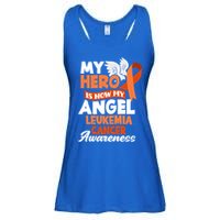 My Hero Is Now My Angel Support Leukemia Cancer Awareness Cute Gift Ladies Essential Flowy Tank