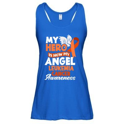 My Hero Is Now My Angel Support Leukemia Cancer Awareness Cute Gift Ladies Essential Flowy Tank