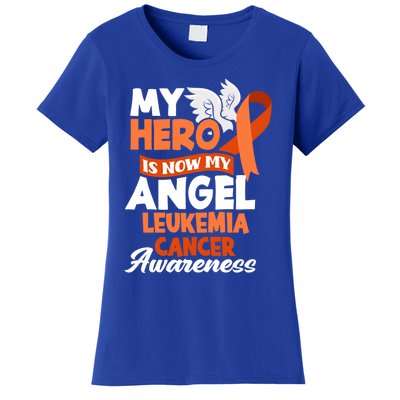 My Hero Is Now My Angel Support Leukemia Cancer Awareness Cute Gift Women's T-Shirt