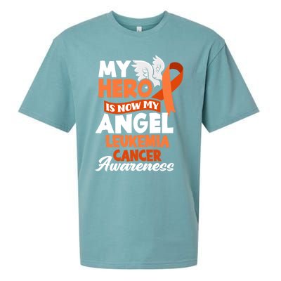 My Hero Is Now My Angel Support Leukemia Cancer Awareness Cute Gift Sueded Cloud Jersey T-Shirt