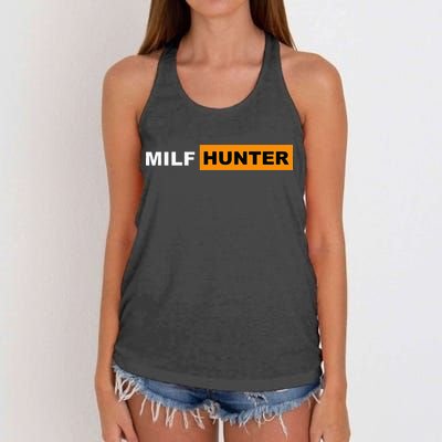 MILF Hunter I Love Milfs MILFs Hot Mom Hunter Lover Gift Women's Knotted Racerback Tank