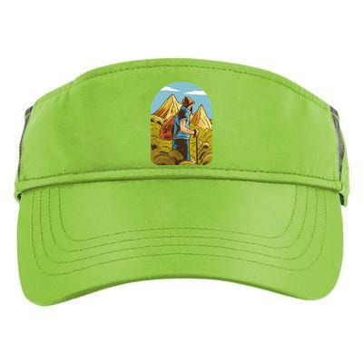 Man Hiking In The Mountains Adult Drive Performance Visor