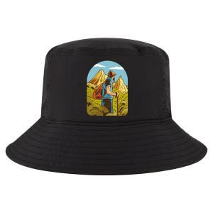 Man Hiking In The Mountains Cool Comfort Performance Bucket Hat