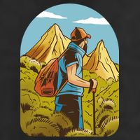 Man Hiking In The Mountains Cool Comfort Performance Bucket Hat
