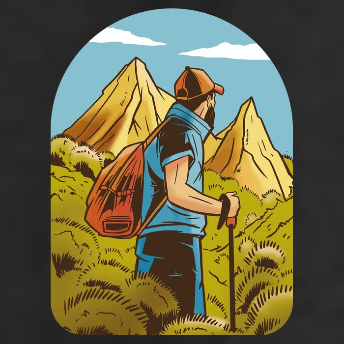 Man Hiking In The Mountains Cool Comfort Performance Bucket Hat