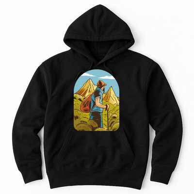 Man Hiking In The Mountains Hoodie